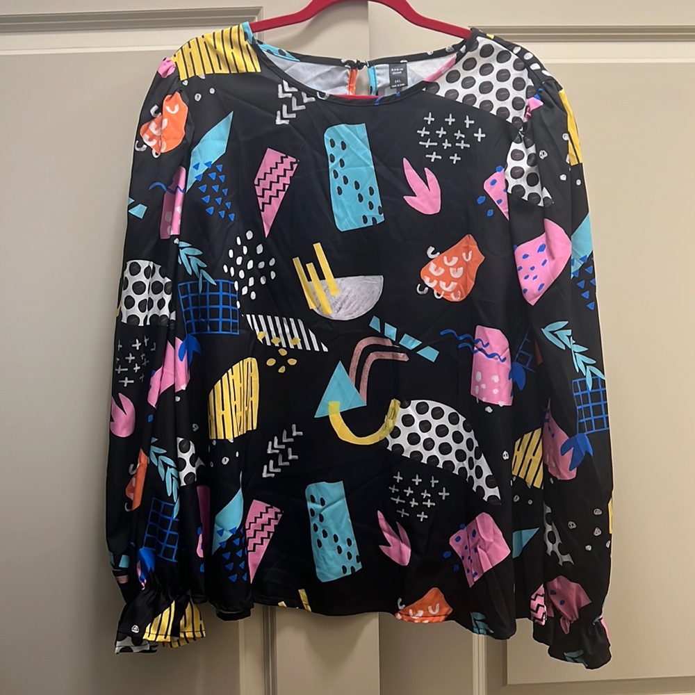 Retro Cute Blouse Size 3x